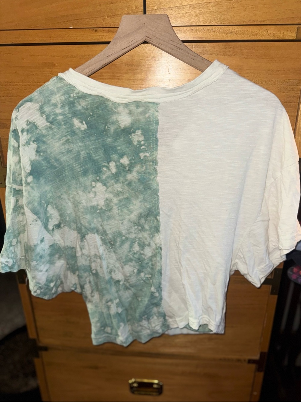Pilcro White & Sage Tie-Dye Graphic Tee - Picture 2 of 3